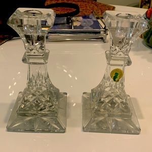 Set of  Waterford  Crystals Candle Sticks